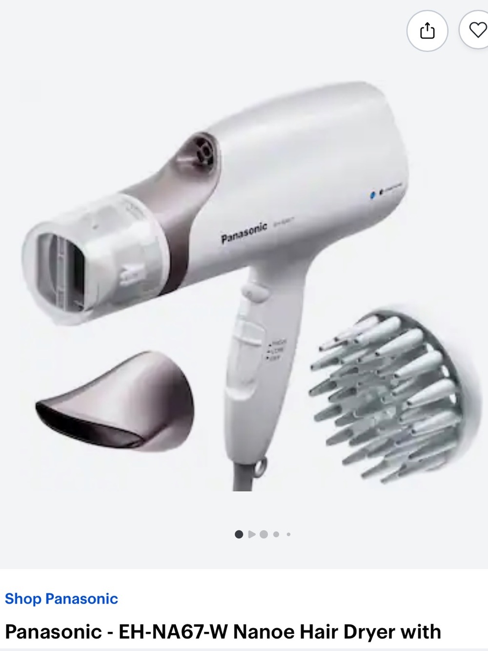 Panasonic EH-NA67-W Nanoe Hair dryer